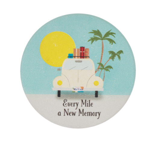 Every Mile a New Memory Ceramic Car Coaster