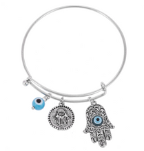 Load image into Gallery viewer, Evil Eye Bangle Bracelets
