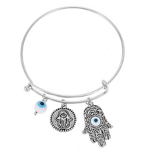 Load image into Gallery viewer, Evil Eye Bangle Bracelets
