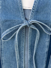 Load image into Gallery viewer, So Cute! Slim Denim Jacket with Tie Front
