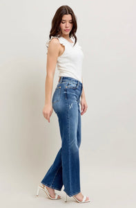 Judy Blue High Waist 90's Straight Leg Jeans dark wash