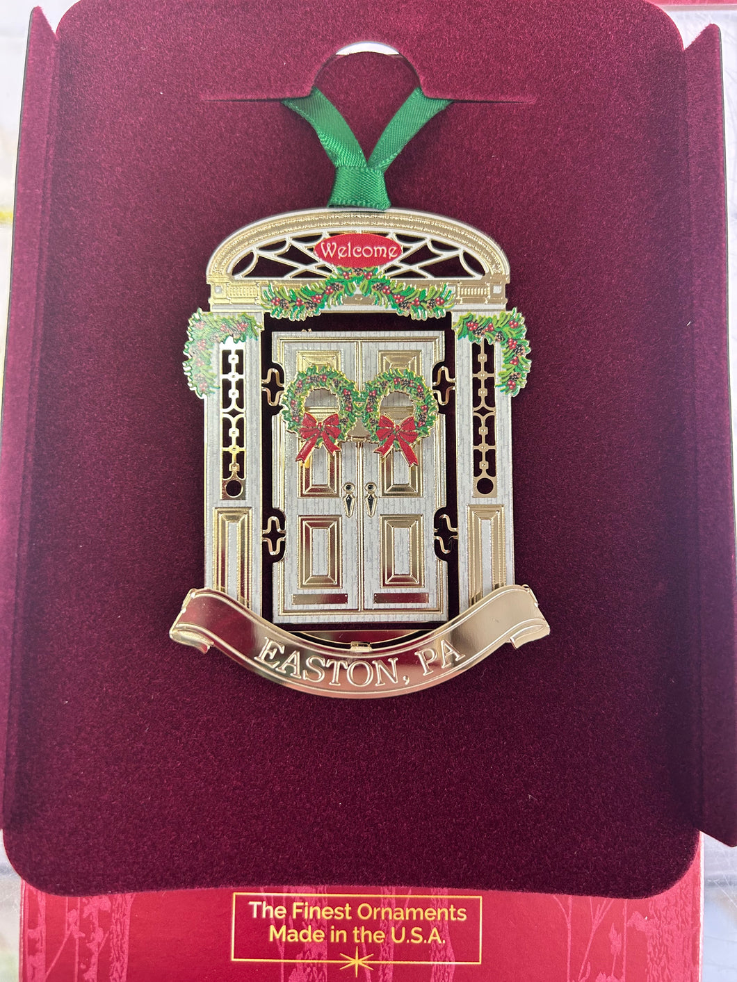 Easton, PA Holiday Door Ornament
