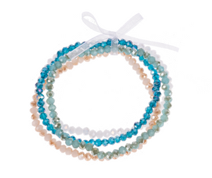 Faceted Beaded Stretch Bracelet Set