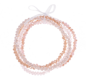 Faceted Beaded Stretch Bracelet Set