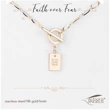 Load image into Gallery viewer, Faith Over Fear Gold Simple Truth Necklace by Alexa's Angels
