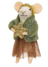 Load image into Gallery viewer, Fancy Star Mouse Felted Ornament
