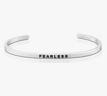 Load image into Gallery viewer, Fearless Mantraband Bracelet in Silver or Gold
