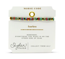 Load image into Gallery viewer, Fearless Morse Code Tila Bracelet
