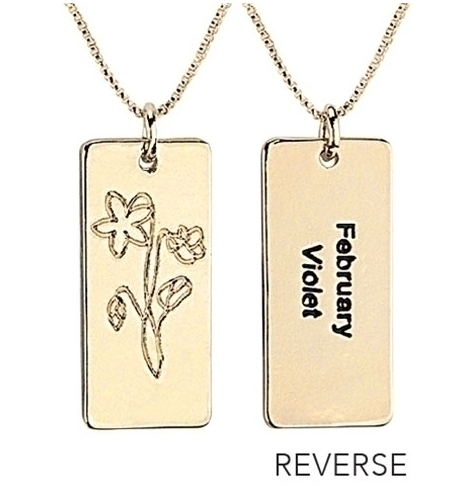 February Birth Flower Necklace