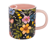 Load image into Gallery viewer, Floral Tea Mugs with Pockets
