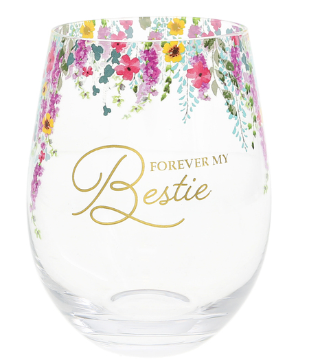 Forever Bestie Gift Boxed Stemless Wine Glass 17oz