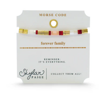 Load image into Gallery viewer, Forever Family Tila Morse Code Bracelet
