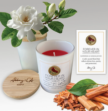 Load image into Gallery viewer, Forever in your Heart-Gardenia and Sandalwood Soy Candle
