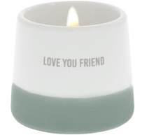 Load image into Gallery viewer, Love You Friend Soy Wax 2oz Candle Reveal
