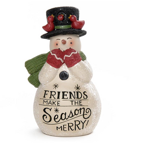 Friends Make the Season Merry Snowman Figurine