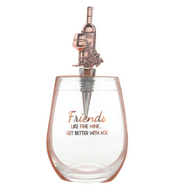 Load image into Gallery viewer, Friends Bottle Stopper and 20oz Stemless Gift Set
