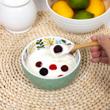 Load image into Gallery viewer, Friends 4.5&quot; Ceramic Bowl with Bamboo Spoon
