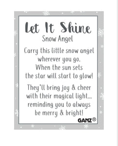 Let It Shine Snow Angel Charm/ Token