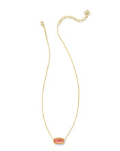 Load image into Gallery viewer, Kendra Scott Gold Elisa Necklace In Coral Pink Mother Of Pearl
