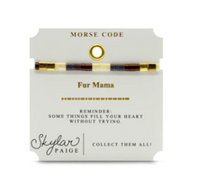Load image into Gallery viewer, Fur Mama Morse Code Tila Bracelet
