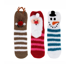 Load image into Gallery viewer, Fuzzy Holiday Socks
