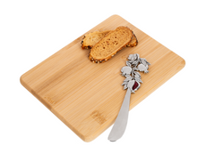 Load image into Gallery viewer, Pomegranate Blessings - Bamboo Cutting Board with Spreader
