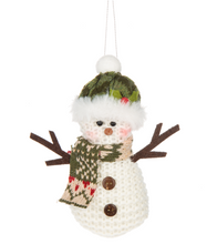 Load image into Gallery viewer, Comfy and Cozy Christmas Snowman Ornaments
