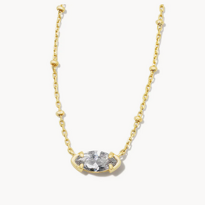 Kendra Scott Gold Genevieve Satellite Necklace In White Crystal