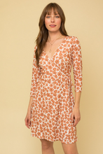 Load image into Gallery viewer, Gilli 3/4 Sleeve Floral Wrap Mini Dress
