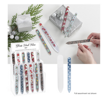 Load image into Gallery viewer, Holiday Glass Nail Files
