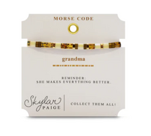 Load image into Gallery viewer, Grandma Morse Code Tila Bracelet
