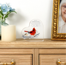 Load image into Gallery viewer, Grandmother Acrylic Heart Cardinal Plaque
