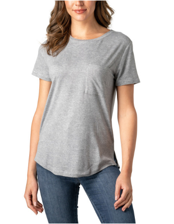 Gray Basic Pocket Layering Tee