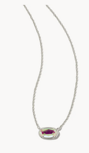 Kendra Scott Grayson Silver Dichroic Glass Short Pendant