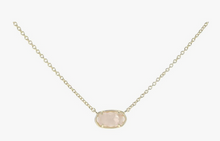 Load image into Gallery viewer, Grayson Short Rose Quartz Necklace in Gold or Silver
