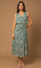 Load image into Gallery viewer, Green-Ivory Sleeveless Maxi Dress
