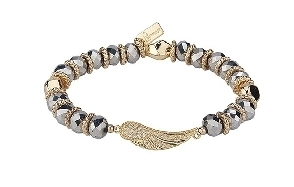 Guardian Angel Gold and Silver Beaded Bracelet