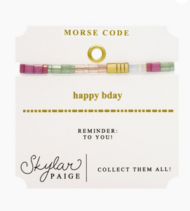 Happy B-Day Birthday Tila Morse Code Bracelet