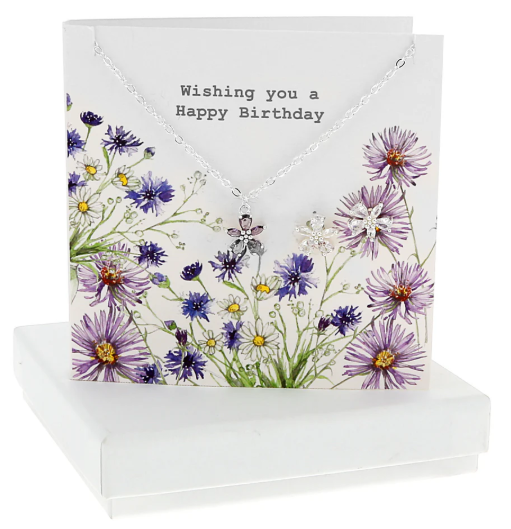 Happy Birthday 10mm Silver-Plated Cubic Zirconia
