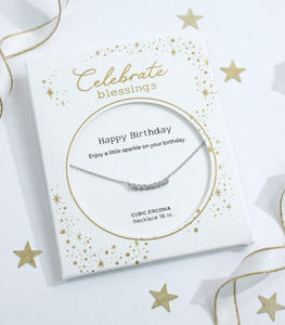 Happy Birthday Necklace by Celebrate Blessings