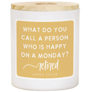 Happy on Monday Retired Candle