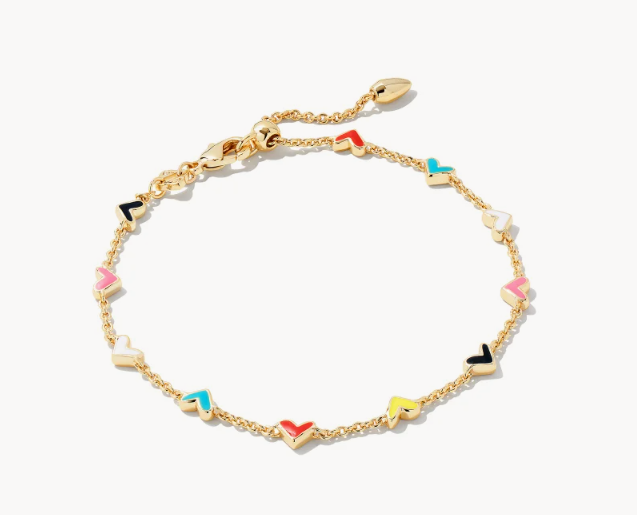 Kendra Scott Haven Heart Bracelet Gold Multi Mix