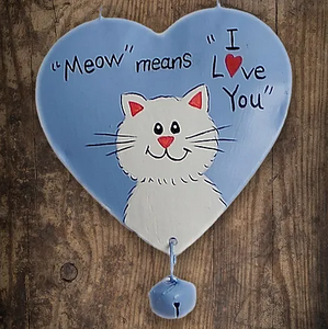 Cat Heart-Shaped Ornament