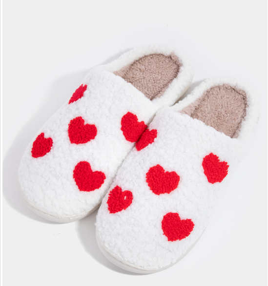 Red Heart Slippers Size L 9-10