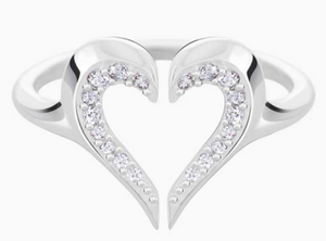 Sterling Silver Heart Silhouette Ring