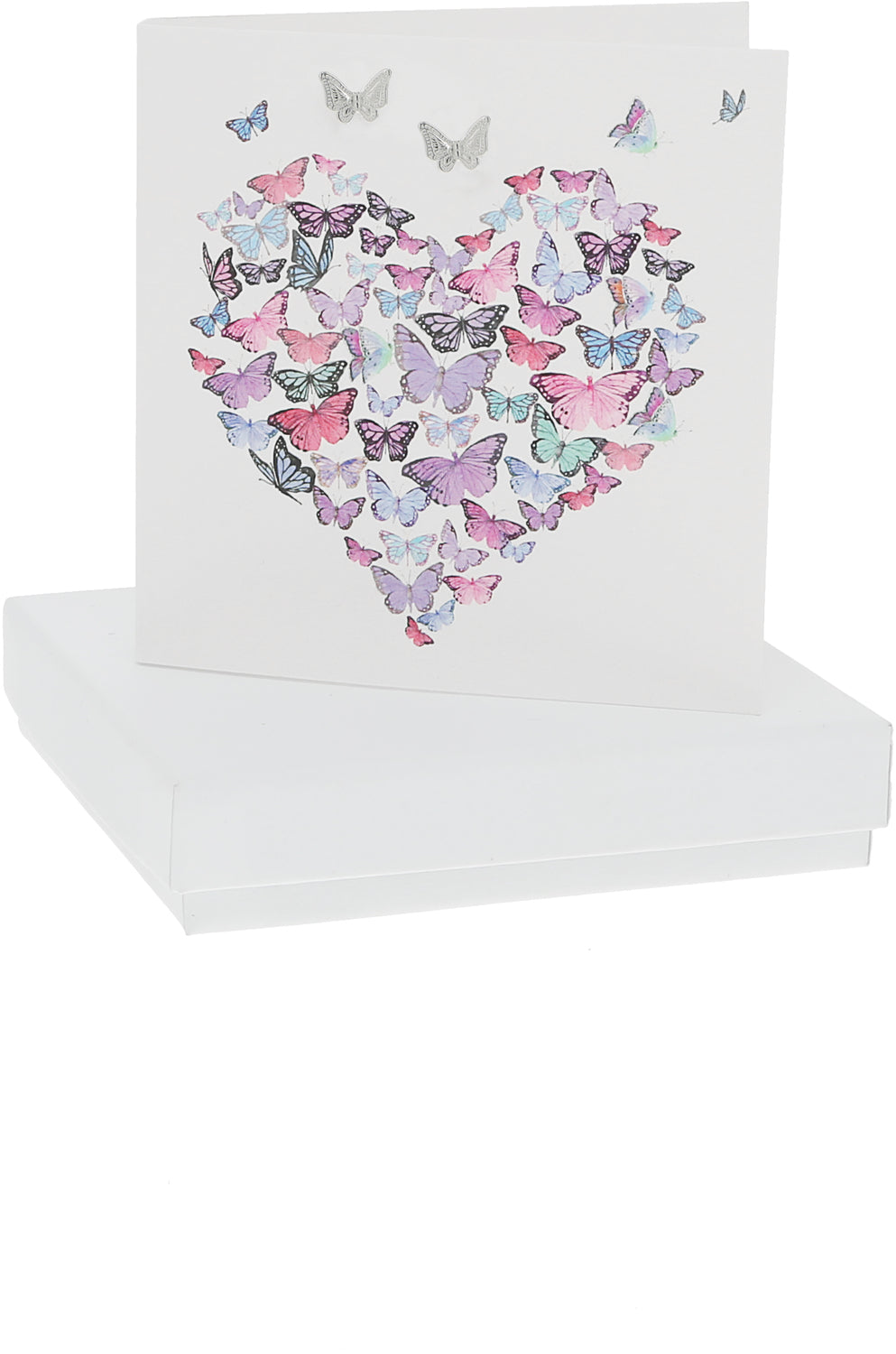 Heart & Butterfly Gift Card with Sterling Silver Earrings