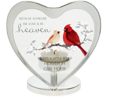 Load image into Gallery viewer, Heaven in Our Home 5&quot; Glass Heart Tea Light
