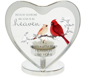 Heaven in Our Home 5" Glass Heart Tea Light