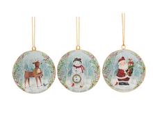 Load image into Gallery viewer, Holiday Metal Disc Ornaments
