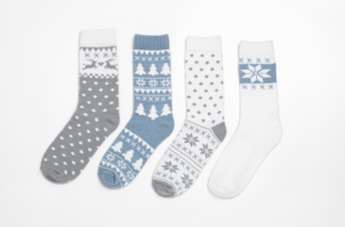 Soft Holiday Pattern Socks